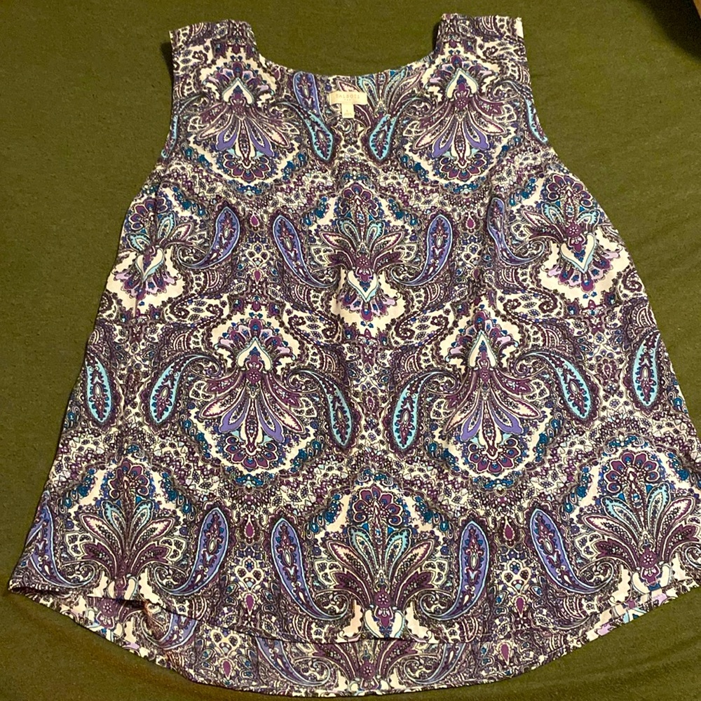 Women’s Talbots Paisley Pattern Tank
